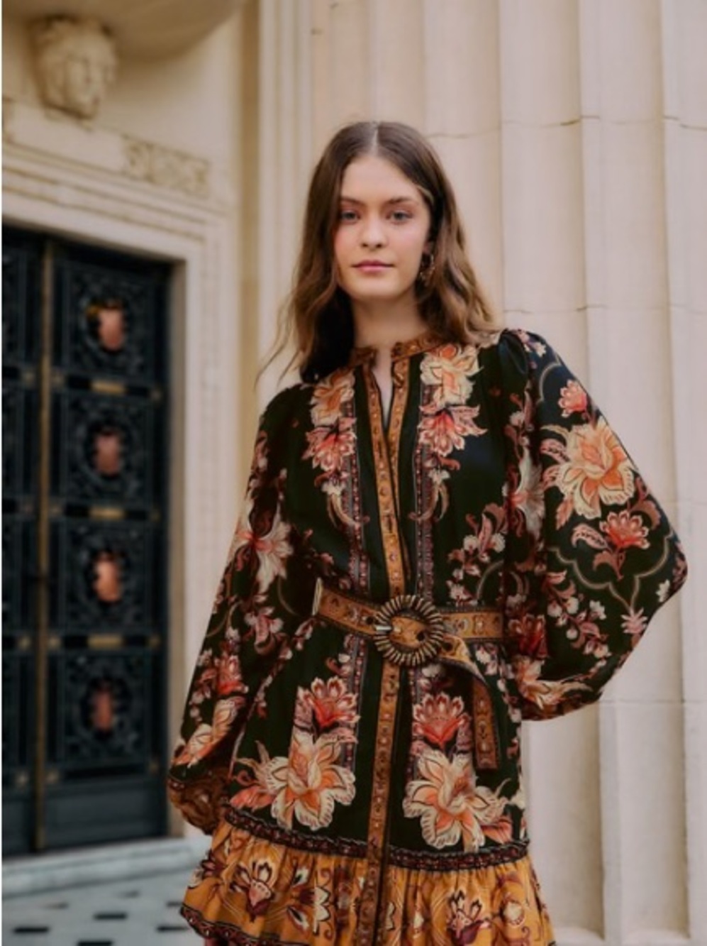 NWT FARM Rio Majestic Garden Long Sleeve Mini Dress – XS